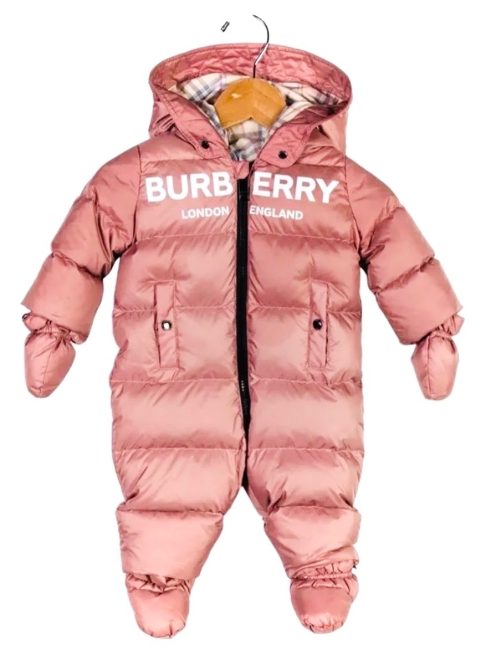 Burberry Baby Snowsuit With detachable Mittens & Booties / 6 Months NEW